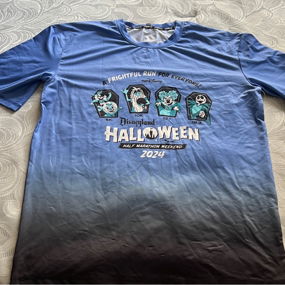 Disneyland runDisney Blue Halloween half marathon weekend 2024 active shirt
